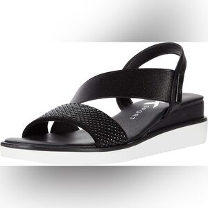 Anne Klein Sport Black Slide Sandals Size 8.5